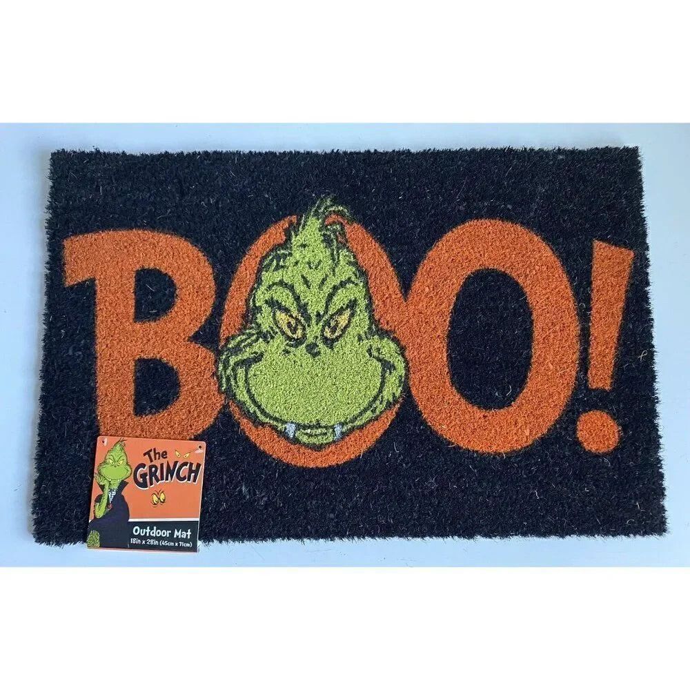 The Grinch Doormat Welcome Coir Mat Porch Halloween Vampire BOO Door Mat NEW